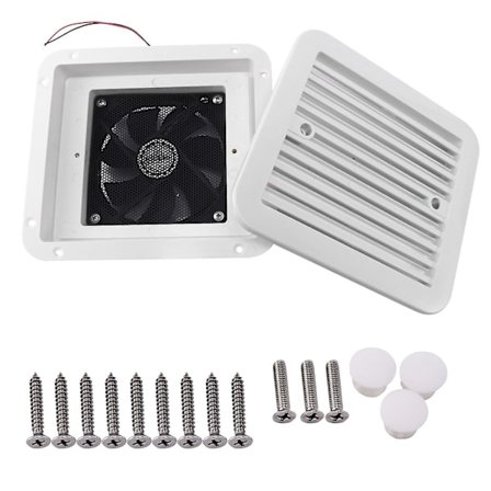 12V Universell RV Bobil Lydløs Takkjøle Trailer Avtrekksvifte Caravan Effektiv Takmontering