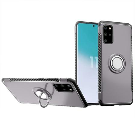 Samsung Galaxy S20 Plus - Stilig deksel med ringholder Grå