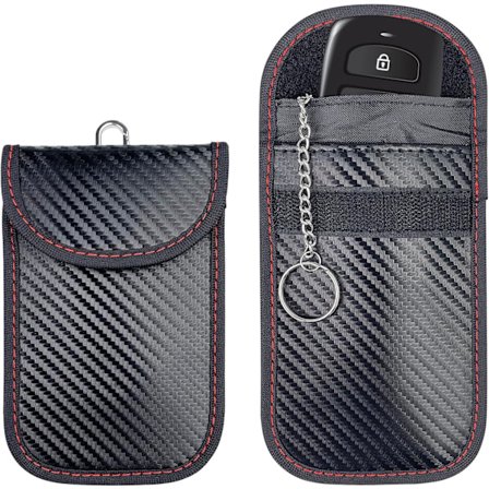 3 stk. Bilnøgle RFID Faraday Pose, Faraday Pose Taske, Bilnøgle Beskyttelsespose, Anti RFID Beskyttelse til Fjernbetjening K