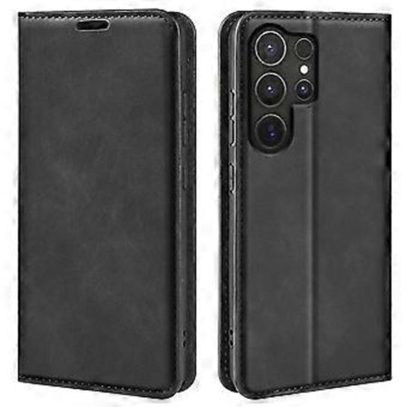 For Samsung Galaxy S25 Ultra Deksel Etui Skin-Touch Lær Lommebok Mobilskall (Stil B)