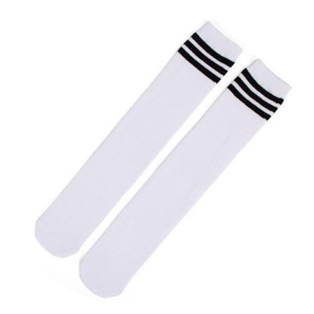 Tyttöjen polvikorkeat raidalliset kompressiosukat, pehmeät, hengittävät, kestävät tanssiin ja urheiluun, mustavalkoiset