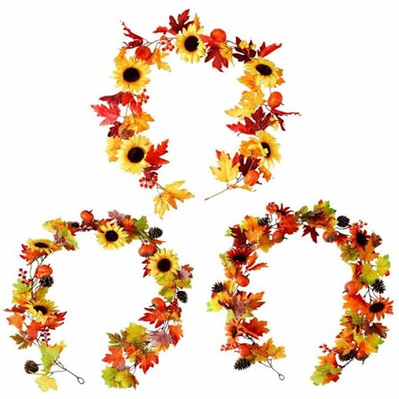 Efterårs Ahornblad Garlander, Kunstig Plante Klatring Ahorn Garland, til Væg Dør, Bryllup, Thanksgiving, Fest, Pejs, Halloween, Jul KLB