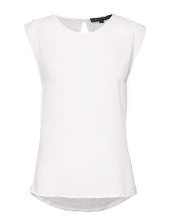 Polly Plains Cappedtee Top Ærmeløs Top Hvid French Connection