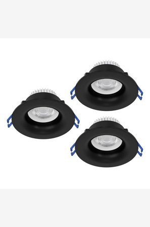 EGLO - Infälld belysning Salabate 88 Mm Set Of 3 - Svart - Spotlights - Från Homeroom