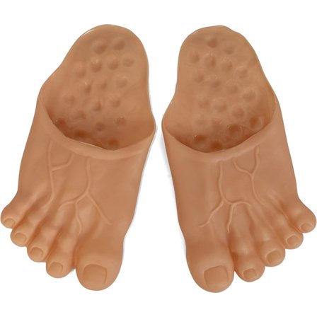 Barefoot Funny Feet Tøfler - Jumbo Big Foot Realistisk Kostume