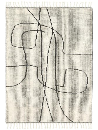 Sirocco Naturweiß/Schwarz Teppich