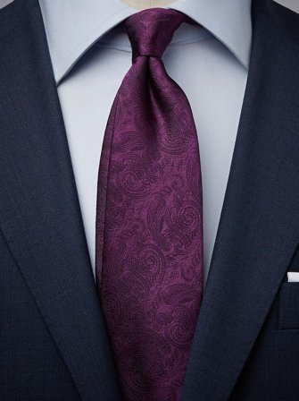 John Henric Men's Purple Tie Formal Size 8