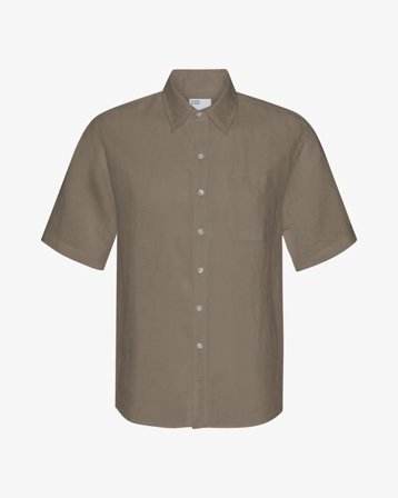 Linen SS Shirt - Dusty Olive - Male - XL
