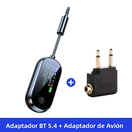 2-i-1 Trådløs Audioadapter Bluetooth 5.4 Sender Modtager med Mikrofon 3.5mm AUX til TV PC Bil Hovedtelefoner Fly (Med AP Konverter)