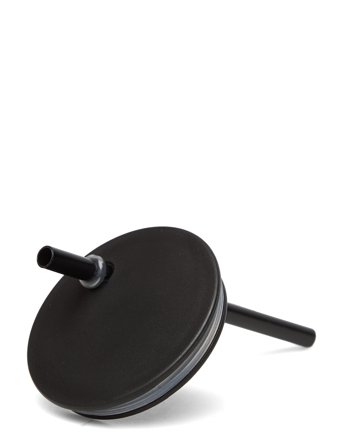 Straw Lid Black Design Letters