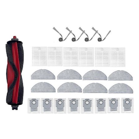 27 kpl Roborock Q7 TF/Q7 TF+ -lakaisurobotin lisävarusteita, rulla, sivuharja, HEPA-suodatin, moppityyny, pölypussi