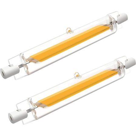 2-pack, R7S LED-lampor, 118 mm, 20 W, varmvit 3000 K, 2000 lumen, flimmerfri, 360-graders ljuskägla, AC 220-240 V.