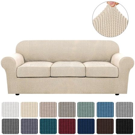 Stretch Vattentät Soffa Överdrag, 1 Del, Spandex, Jacquard Elastisk Soffa Överdrag Med Halkskyddsskum