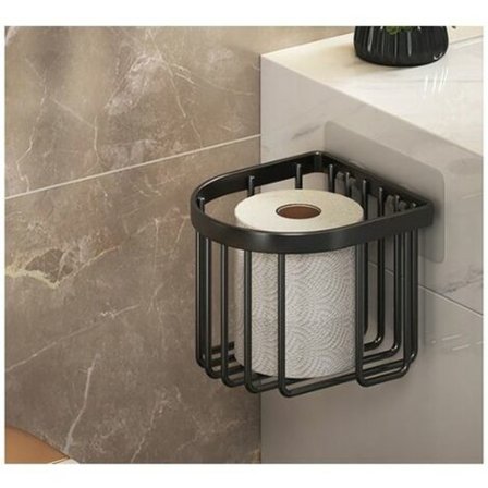 Håndklædeholder Papirhåndklædeholder Stansefri Mesh Opbevaringskurv Væg Hylde Badeværelse Toilet Pasta Køkken Rullepapir Karton