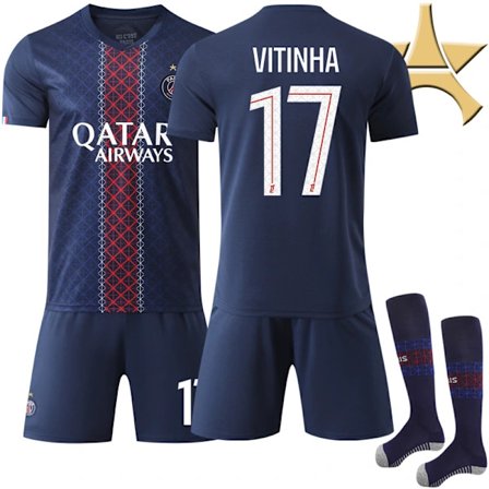 25-26 Paris Saint Germain Hemmatröja för barn 1-stjärna Nr 17 Vitinha[mo] Nr. 17 Vitinha 28