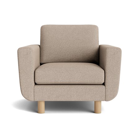 Haven Sessel Loop Beige Modern Skandinavisch 86cm Komfortabler Polstersessel mit stabilen Standbeinen für Wohnzimmer Gemütlicher Loungesessel