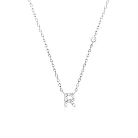925 Sølv Guld Lille 26 Bogstav A- Med Cubic Zirconia CZ Vedhæng Halskæde Mig 2020 Initial Alfabet M Smykker