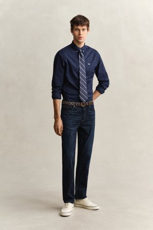 GANT Herren Regular Fit Jeans (40/34) Dunkelblau