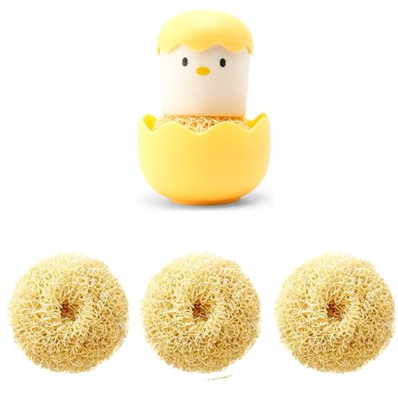 Gul Köksborste Kycklingäggformad Söt Cartoon Nano Rengöring