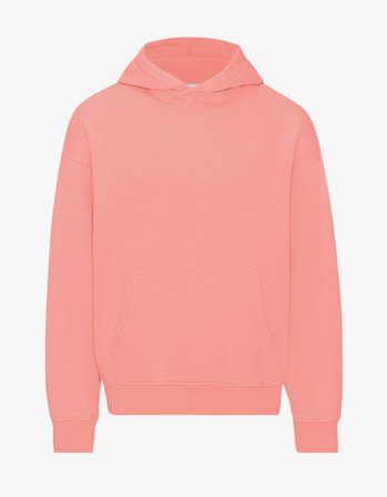 Organic Oversized Hood - Bright Coral - M