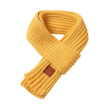 Unisex lasten neulottu huivi kirjainkuviot kaulahuivi kaulanlämmitin huivi syksyn talveksi Yellow One Size