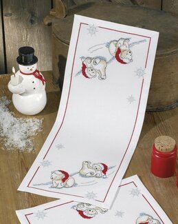 Stickpackung Läufer Eisbären