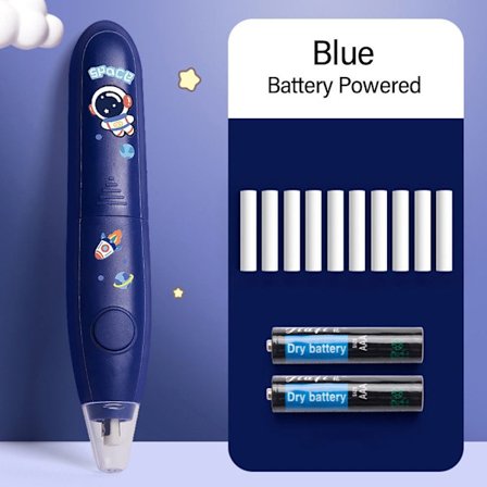 Elektrisk viskelær Automatisk blyantviskelær BLÅTT BATTERIDREVET