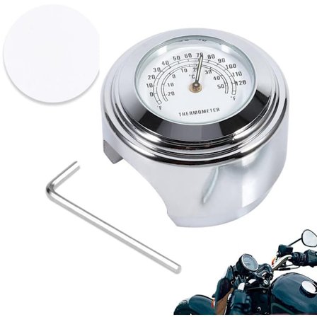 ING Motorcykel styr ur - Scooter ur - Vandtæt - Stødsikker - Passer til 22-25,4 mm styr - Lysende display