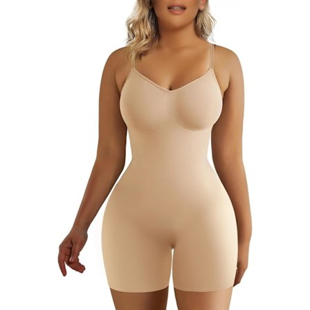 Kvinnors Shapewear Body Suit Tummy Control Body Shaper Seamless Sculpting Snatched Waist Body Suit