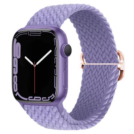 4-pak Solo Loop vævede urremme, kompatible med Apple Watch remme i 40 mm, 41 mm, 38 mm og 42 mm størrelser, unisex, elastiske, sportsremme...