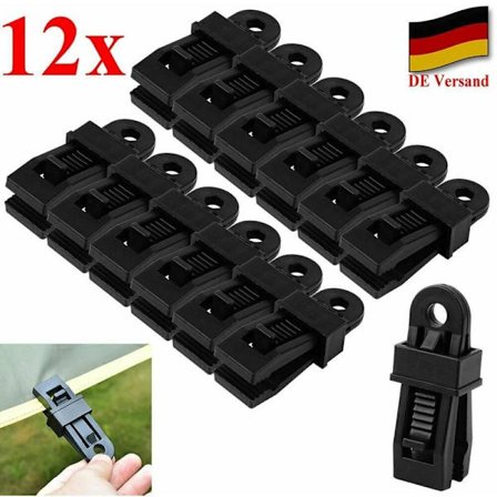 NY 12 stk presenningholder presenning fastgørelsesklemme clips spænder til telt presenning