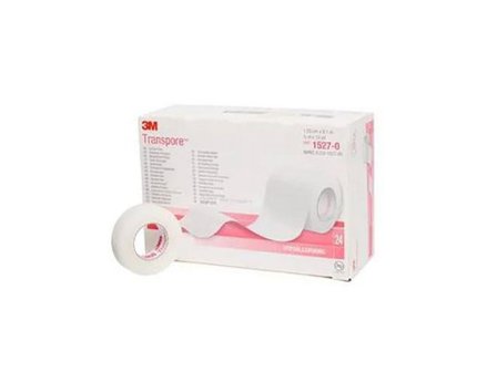 TRANSPORE Transpore 1,2cmx9,1m 24/fp - Lyreco - Sjukvård och omsorg - Förband och fixering - Fixeringstejp