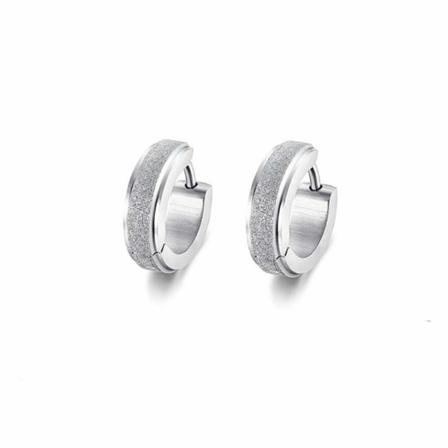 Glamour För Män För Kvinnor I Borstat Rostfritt Stål Öronspännen 2:a