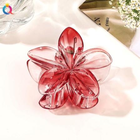 Stor blomst Hårklemme Flower Shape Kloklemmer RØD Red
