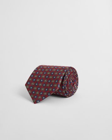 GANT Herren Foulard Print Krawatte (ONE SIZE) Rot