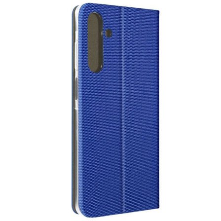 Mjukt tygfodral för Samsung A25 5G - AVIZAR - Sensitive Series - Blå - Korthållare och videostöd