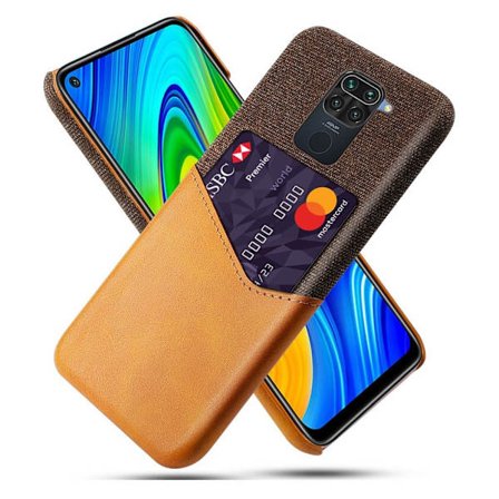Bofink Xiaomi Redmi Note 9 skal med korthållare - Orange