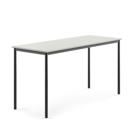 Desk SONITUS, 1800x700x900 mm, grey high pressure laminate, anthracite