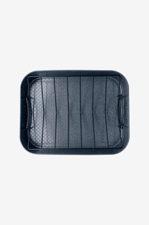 Denby - Paistoalusta telineellä Denby Quantanium Finish - Harmaa - Uunivuoat - - Homeroom