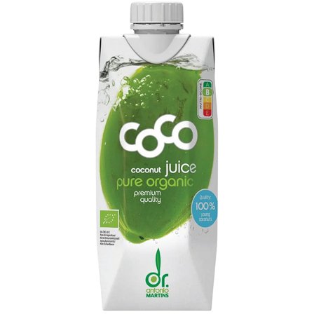 Dr. Antonio Martins Kokosjuice Økologisk 500 ml, Helse & Madvarer, Mælkefri Drikke, Kokosdrik