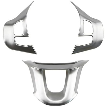 3 stk./sæt Dekorativt klistermærke til bilrat, passer til 2008 208 2014-2018 mat sølv[co]