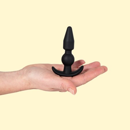 Vuxen: Silicone Black Anchor Plugg - Small