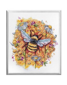 Broderikit Tavla Bi & Blomster
