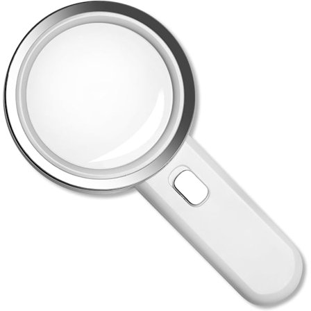 5x förstoringsglas med hög förstoring, stort 90 mm distor