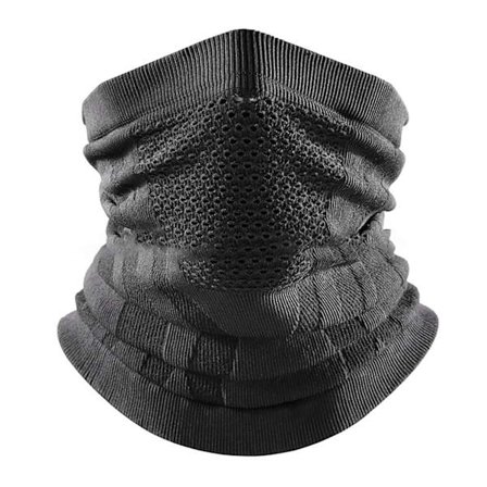 Tykk vindtett halv ansikts halsvarmer skjerf for utendørs sykling svart damask