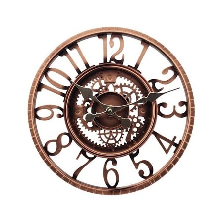 Stor retro hageklokke, værbestandig vintage veggklokke, moderne stille klokke