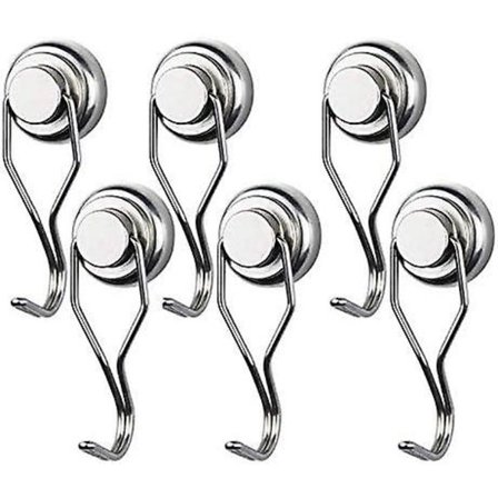 Magnetisk krok, magnetisk krok, stark neodymmagnet, 34 kg magnetisk krok, magnetisk tyghållare