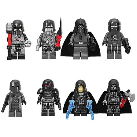 8 st Star Wars-serie Minifigurer Byggklossar Kit, Mini Actionfigurer Leksaker Fans Gåvor för 6 år + Barn Pojkar Flickor