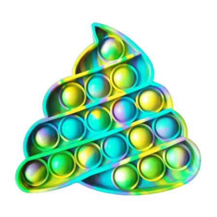 Poop Push Pop It Bubble Sensory Fidget Toy Squeeze Sensorisk Leksak