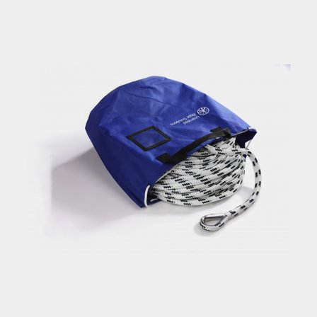 Bleiankerleine mit rostfreier Kausche Liros Handy-Anchor, geflochtenes Polyester, Ø14 mm x 50 Meter, weiß/blau - Boot